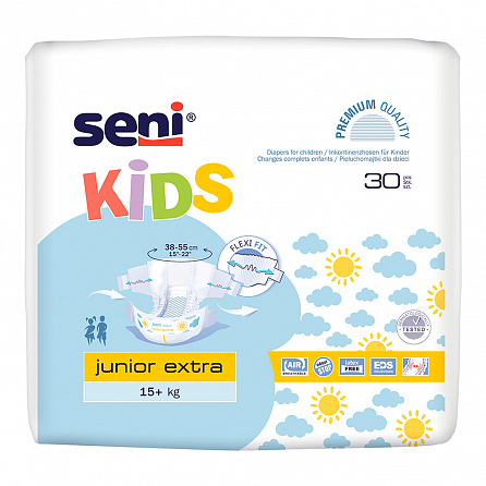 картинка Подгузники для детей SENI KIDS junior super магазин Одежда+ являющийся официальным дистрибьютором в Украине