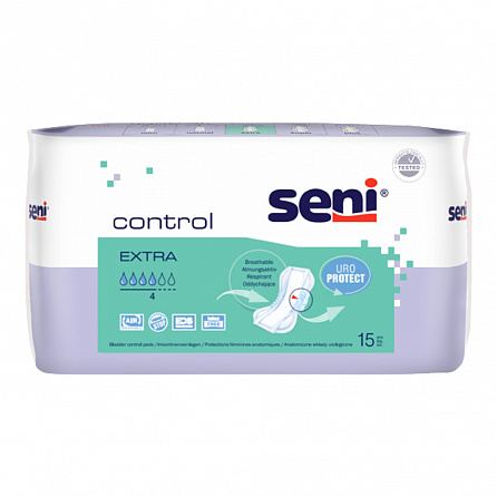 картинка Прокладки урологические SENI CONTROL extra (15 шт.) магазин Одежда+ являющийся официальным дистрибьютором в Украине