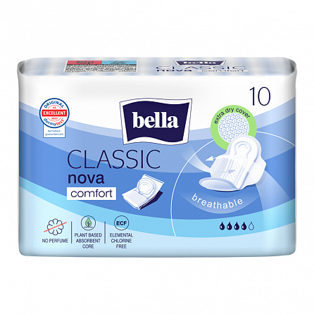 картинка Прокладки гигиенические BELLA Classic Nova Сomfort магазин Одежда+ являющийся официальным дистрибьютором в Украине