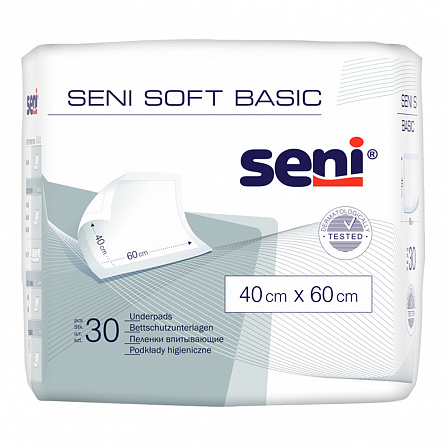картинка Пеленки гигиенические SENI SOFT Basic магазин Одежда+ являющийся официальным дистрибьютором в Украине