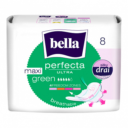 картинка Прокладки гигиенические BELLA Perfecta Ultra Maxi Green магазин Одежда+ являющийся официальным дистрибьютором в Украине
