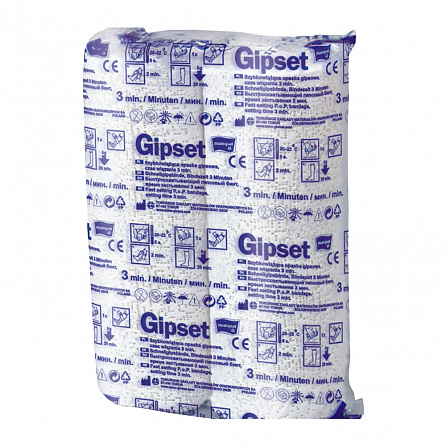 картинка Бинт гіпсовий GIPSET. (3 хв., 10 см x 3 м, 2 шт.) магазин Одежда+ являющийся официальным дистрибьютором в Украине