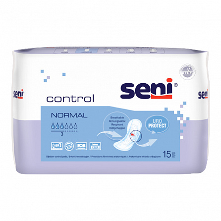 картинка Прокладки урологические SENI CONTROL normal (15 шт.) магазин Одежда+ являющийся официальным дистрибьютором в Украине