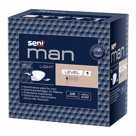 картинка Прокладки урологические SENI MAN LIGHT LEVEL 1 магазин Одежда+ являющийся официальным дистрибьютором в Украине