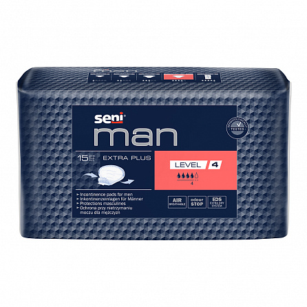картинка Прокладки урологические SENI MAN EXTRA PLUS LEVEL 4 магазин Одежда+ являющийся официальным дистрибьютором в Украине