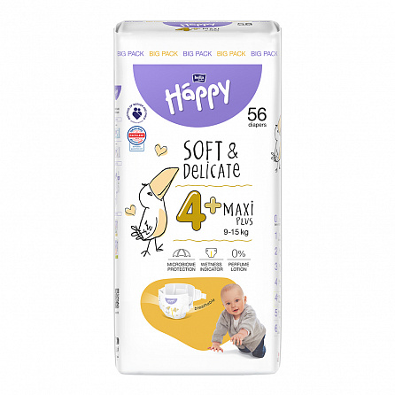 картинка Подгузники детские одноразовые HAPPY BELLA BABY maxi plus (вес 9-15 кг) магазин Одежда+ являющийся официальным дистрибьютором в Украине