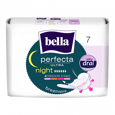картинка Прокладки гигиенические BELLA Perfecta Ultra Night silky drai магазин Одежда+ являющийся официальным дистрибьютором в Украине
