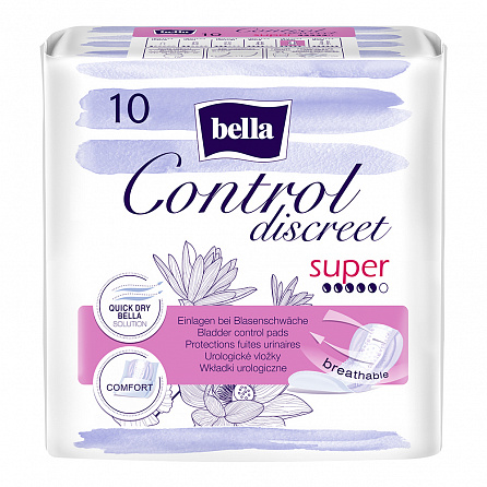 картинка Прокладки урологические BELLA CONTROL DISCREET super магазин Одежда+ являющийся официальным дистрибьютором в Украине