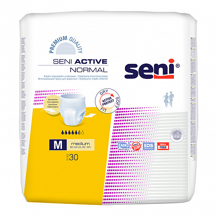 картинка Трусы впитывающие для взрослых SENI ACTIVE NORMAL магазин Одежда+ являющийся официальным дистрибьютором в Украине