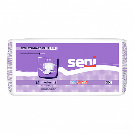 картинка Подгузники для взрослых SENI STANDARD PLUS AIR магазин Одежда+ являющийся официальным дистрибьютором в Украине