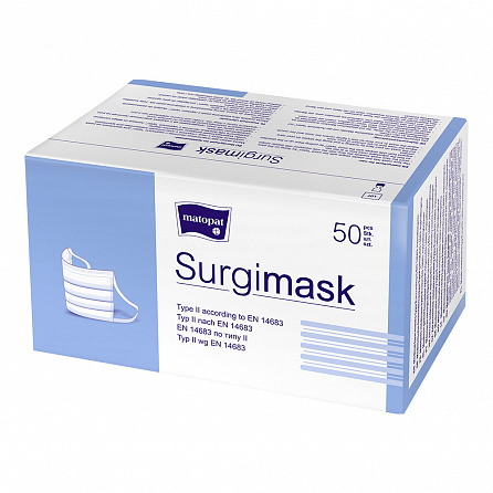 картинка Маска медична нестерильна matopat SURGIMASK тип II, LARGE магазин Одежда+ являющийся официальным дистрибьютором в Украине