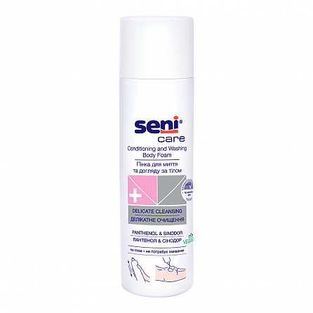 картинка SENI CARE Пенка для мытья и ухода за телом магазин Одежда+ являющийся официальным дистрибьютором в Украине