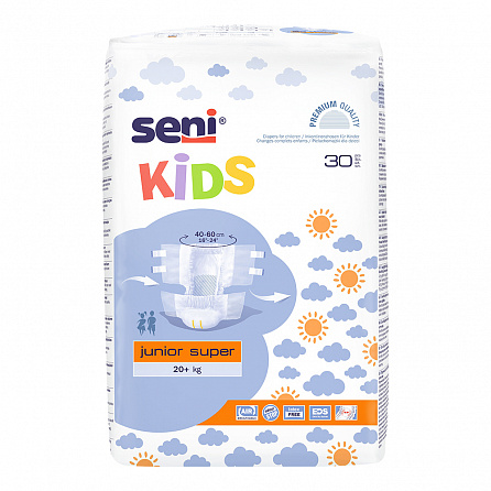 картинка Подгузники для детей SENI KIDS junior super магазин Одежда+ являющийся официальным дистрибьютором в Украине