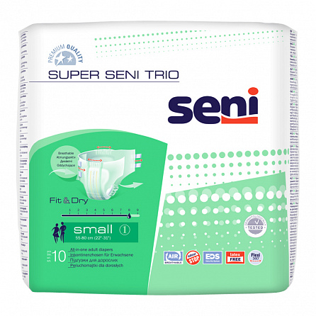 картинка Подгузники для взрослых SUPER SENI TRIO магазин Одежда+ являющийся официальным дистрибьютором в Украине