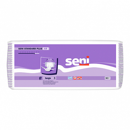 картинка Подгузники для взрослых SENI STANDARD PLUS AIR магазин Одежда+ являющийся официальным дистрибьютором в Украине