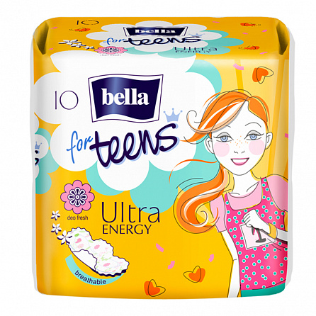 картинка Прокладки гигиенические Bella for Teens: Ultra Energy silky drai deo exotic fruits магазин Одежда+ являющийся официальным дистрибьютором в Украине