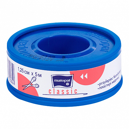 картинка Пластирі медичні mаtораt CLASSIC. (1.25см x 5м) магазин Одежда+ являющийся официальным дистрибьютором в Украине