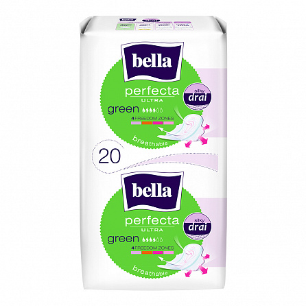 картинка Прокладки гигиенические Bella Perfecta ultra Green. (20 шт.) магазин Одежда+ являющийся официальным дистрибьютором в Украине