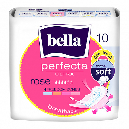 картинка Прокладки гигиенические Bella Perfecta ultra Rose deo fresh. (10 шт.) магазин Одежда+ являющийся официальным дистрибьютором в Украине