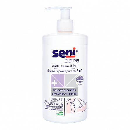 картинка SENI CARE Моющий крем для тела 3 в 1 магазин Одежда+ являющийся официальным дистрибьютором в Украине