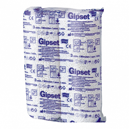 картинка Бинт гіпсовий GIPSET. (3 хв., 15 см х 3м, 2 шт.) магазин Одежда+ являющийся официальным дистрибьютором в Украине