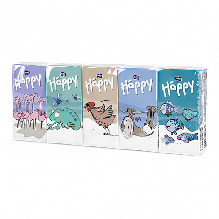 картинка Носовички бумажные гигиенические, трехслойные (BELLA BABY HAPPY 9х10шт/1 паков.) магазин Одежда+ являющийся официальным дистрибьютором в Украине
