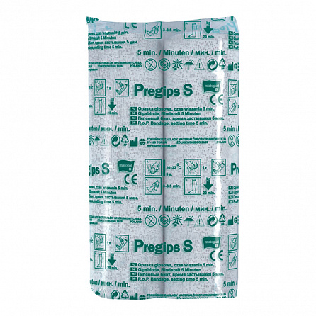 картинка Бинт гіпсовий PREGIPS S. (5 хв., 12 см x 3м, 2 шт.) магазин Одежда+ являющийся официальным дистрибьютором в Украине